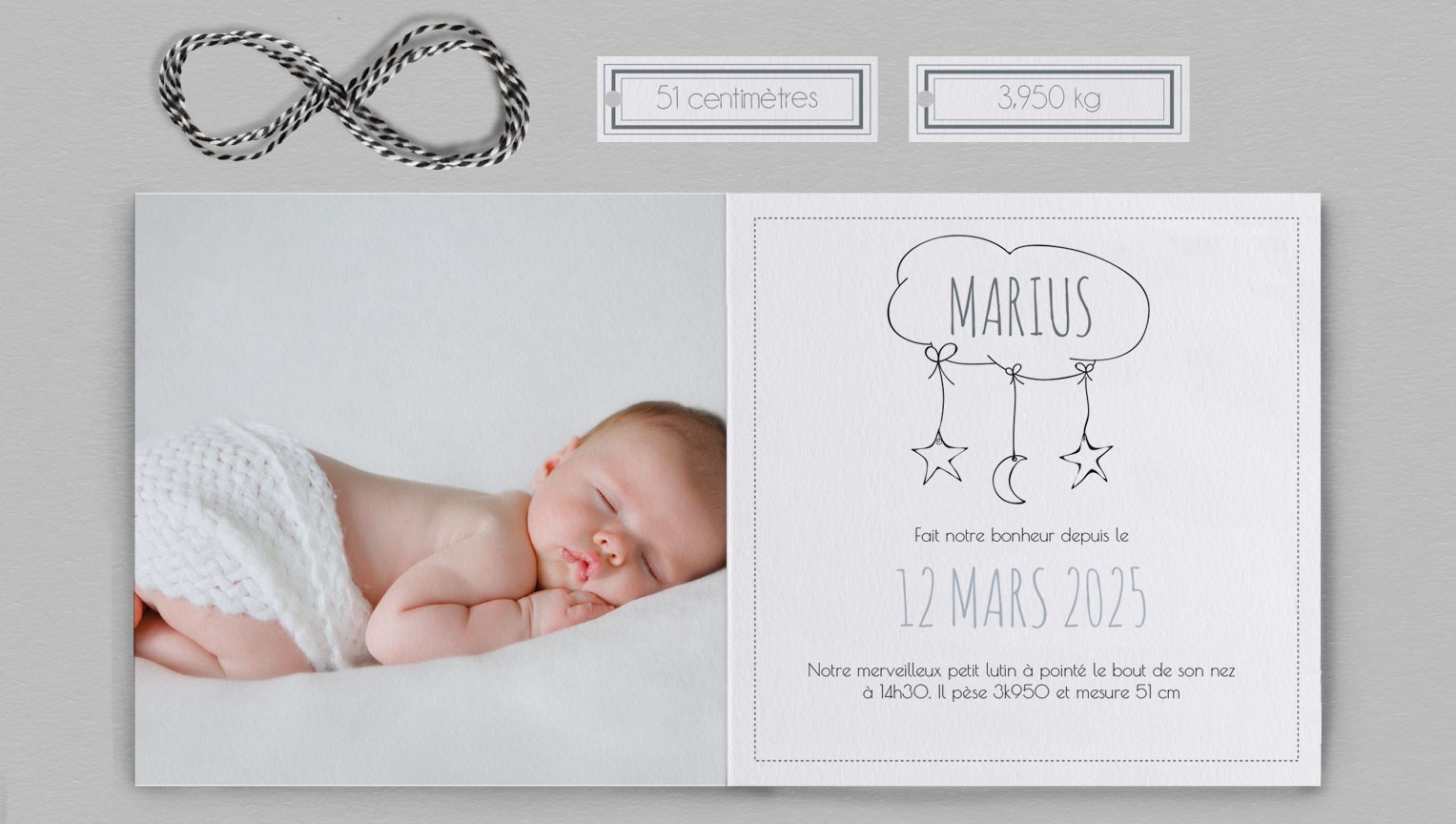 faire part de naissance marius