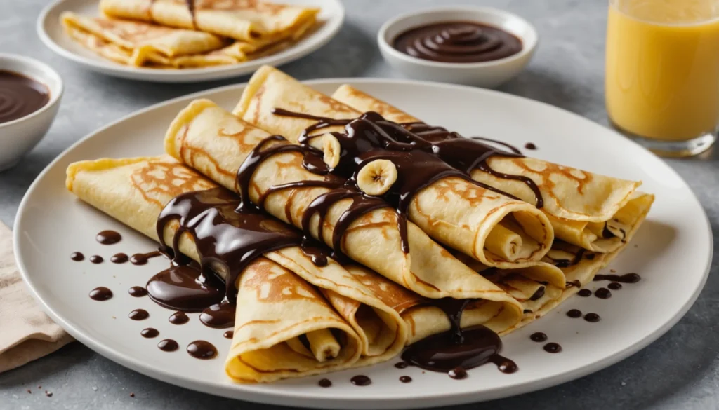 crepe banane chocolat