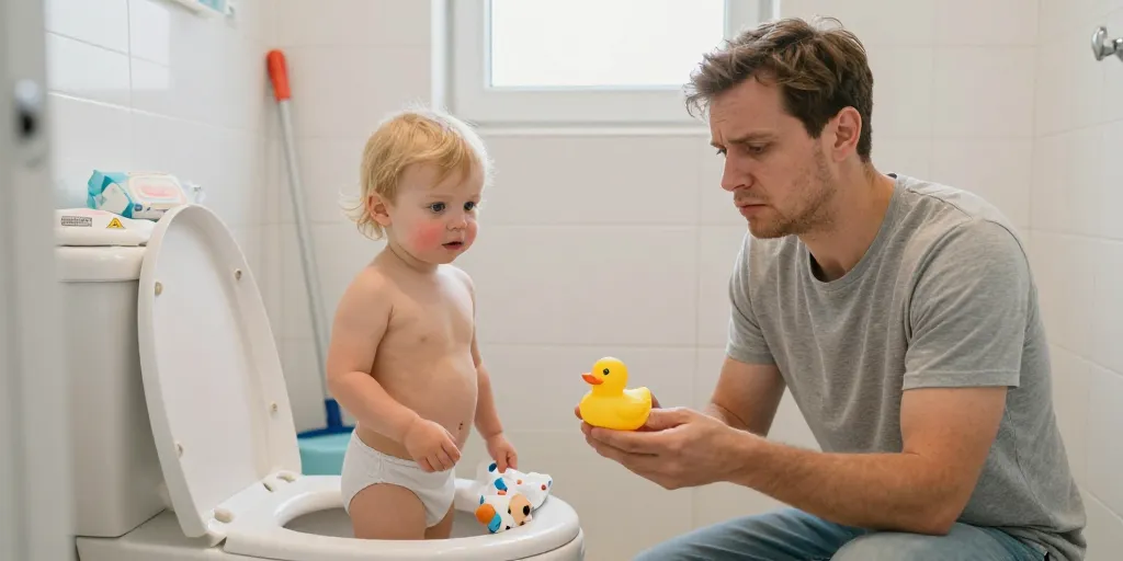 Jouets, doudous et lingettes jetés dans les WC : comment réagir et prévenir les bouchons fréquents chez les tout-petits